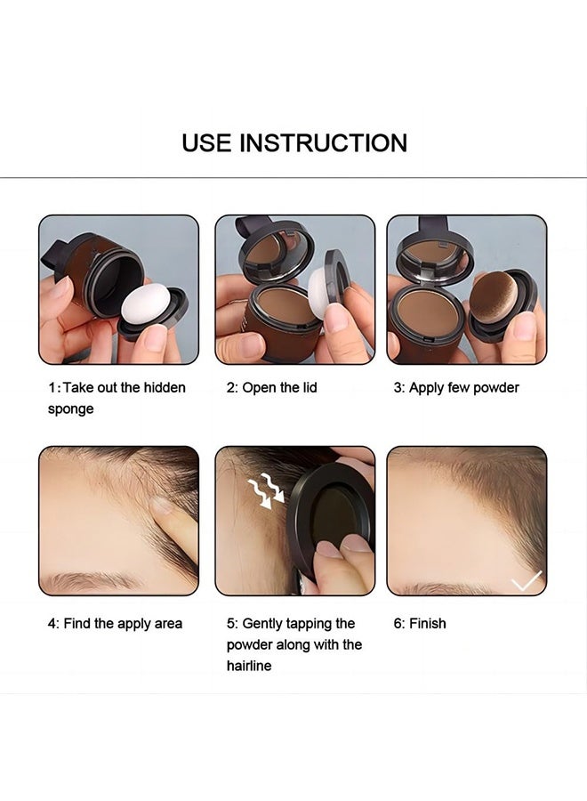 VERONNI Enhance Hairline Powder, Hairbear Hair Filler,Hairline Shadow Powder,Hairline Powder Instantly Conceals,Instant Volume&scalp Coverage For Thinning Hair,Fast & Full Care, 100% Water Sweat Resistant (#Dark Brown) - Image 5
